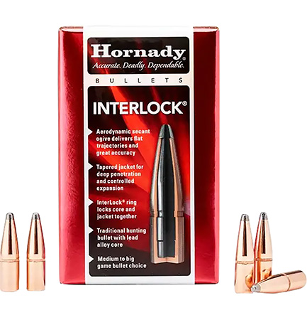 Hornady 3045 InterLock 30 Cal .308 165 gr Boat Tail Spire Point 100 Per Box/ 15 Case 3 Hornady 3045 InterLock 30 Cal .308 165 gr Boat Tail Spire Point 100 Per Box/ 15 Case