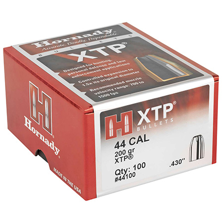 Hornady 44 XTP Jacketed Hollow Point Rifle Bullets .430 Diameter 200 Grain 100 Count