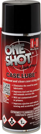 Hornady One Shot Case Lube 5 oz Aerosol Spray - Case Lubricant for Reloading