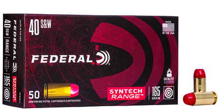 Federal American Eagle Syntech Range 40 S&W 165gr Flat Nose Ammo