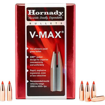 Hornady 6mm .243 75gr V-Max Polymer Tip Boat Tail Bullets 100 Count Box