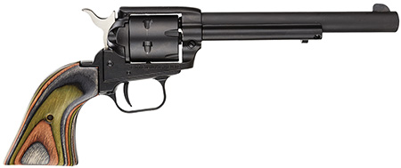 Heritage Mfg Rough Rider 22 LR/22 WMR 6-Shot 6.50" Black Satin Steel Barrel Black Satin Zinc Alloy Frame Black Satin Cylinder Camo Laminate Grip Exposed Hammer