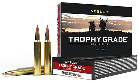 Nosler Trophy Grade Long Range .300 Rem Ultra Mag 210gr Spitzer AccuBond – 20 Rounds