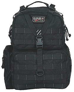 GPS Bags T1612BPB Tactical Range Backpack Black 1000D Nylon Teflon Coating 3 Handguns