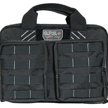 GPS Bags T1311PCB Tactical Quad +2 Black 1000D Polyester with YKK Lockable Zippers, 8 Mag Pockets, 2  Ammo Front Pockets, Visual ID Storage System & Holds Up To 6 Handguns