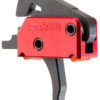 Patriot Ordnance Factory 00457 Drop-In Single-Stage Straight Trigger with 4.50 lbs Draw Weight & Black/Red Finish for AR-Platform 2 89906