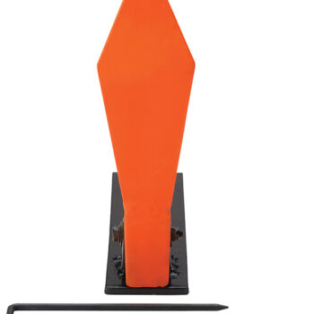 Champion Targets .22 Diamond Pop-Up Target Rimfire Rifles Orange Steel Diamond Standing Includes Ground Stakes