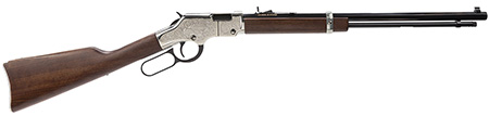 Henry Silver Eagle .22 S/L/LR Lever-Action Rifle - 20" Blued Barrel Nickel-Plated Receiver American Walnut Stock
