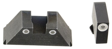 AmeriGlo Optic Compatible Sight Set for Glock XL Tall Green Tritium White Outline Front and Green Tritium White Outline Rear Sight