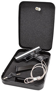 Hi-Point CF380HSP Home Security Package .380 ACP 8+1 3.50" Black Steel Barrel Black Powder Coated/Chrome Slide Black Polymer Frame & Grip Keyed Lock Box