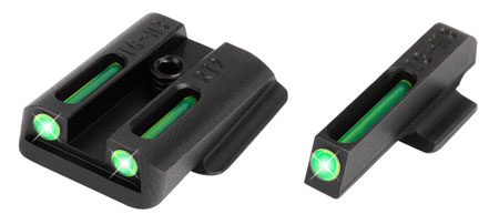 TruGlo TFO Sight Set for Ruger LC9/9S/380 Green Tritium Fiber Optic Front and Rear