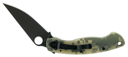 Spyderco C36GPCMOBK Military  4" Folding Modified Clip Point Plain Black DLC CPM S30V SS Blade Camo G10 Handle Includes Pocket Clip