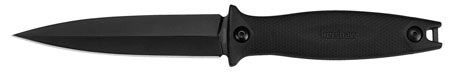 Kershaw Secret Agent Fixed Blade Knife 4.40" Spear Point 8Cr13MoV Black Oxide Blade Nylon Handle Sheath