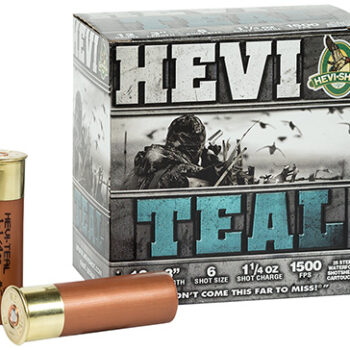 Hevi-Shot Hevi-Teal 12 Gauge 3 Inch 1-1/4 Oz 6 Shot Ammo 25 Rounds Per Box