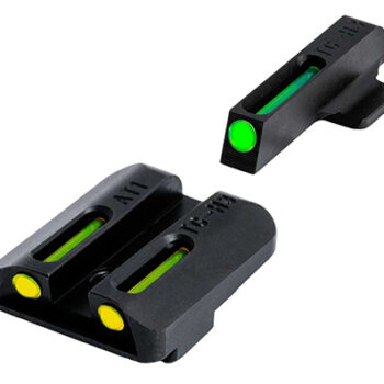 TruGlo TFO Sight Set for Glock 42/43 Green Tritium Fiber Optic Front Yellow Rear