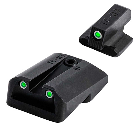 TruGlo Tritium Sight Set for Glock 42/43/43X/48 Black Nitride Fortress Frame with Green Tritium Front and Rear, Front Post/Rear Dovetail Mount, Compatible with Most Models Except MOS 3 TruGlo Tritium Sight Set for Glock 42/43/43X/48 Black Nitride Fortress Frame with Green Tritium Front and Rear, Front Post/Rear Dovetail Mount, Compatible with Most Models Except MOS