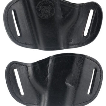 Bulldog Molded OWB Belt Holster - Bersa Thunder 380 Ruger LCP Sig Sauer P230 - Right Hand Black Leather