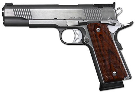 Dan Wesson Pointman Seven 45 ACP Pistol 8+1 5" Barrel Stainless Steel Serrated Slide Wood Grips