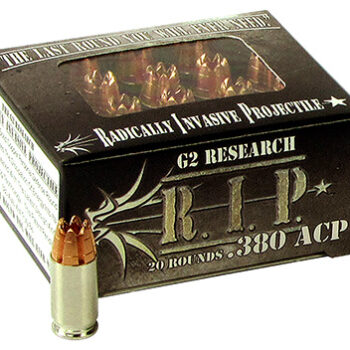 G2 Research R.I.P. .380 ACP 62gr Fracturing Hollow Point, 20-Box/25-Case