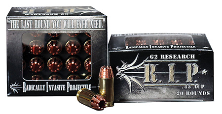 G2 Research RIP 45ACP 162gr Fracturing Hollow Point Ammo