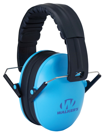 Walker's Baby & Kids Folding Noise Cancelling Earmuffs Over-the-Head 23dB Blue/Black Polymer