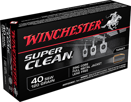 Winchester 40 S&W Ammunition 120 Grain Lead-Free FMJ - 50 Rounds 3 Winchester 40 S&W Ammunition 120 Grain Lead-Free FMJ - 50 Rounds