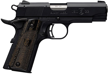 Browning 1911-22 Black Label Compact .22 LR 3.63" Barrel Matte Black Slide Stippled Laminate Grips Pistol
