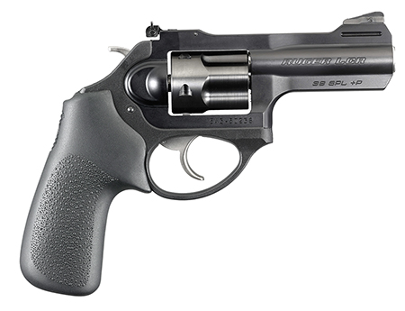 Ruger LCRx 38 Special +P Revolver, 5-Round, 3" Barrel, Black, Hogue Tamer Grip, Exposed Hammer, Transfer Bar Safety