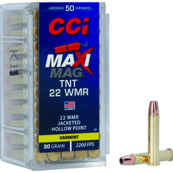 CCI 22WMR 30 gr TNT JHP 50 Rounds Rimfire Ammunition