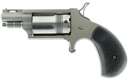 North American Arms 22MSCTW Wasp Semi-Auto Handgun 22 LR/22 WMR 5-Round 1.13" Barrel Stainless Steel Black Rubber Grip