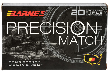 Barnes Precision Match .338 Lapua Mag 300gr Open Tip Boat Tail Bullets - 20ct Box