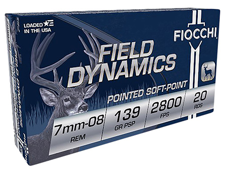 Fiocchi 7mm-08 Remington 139gr Pointed Soft Point Rifle Ammunition 20 Rounds 3 Fiocchi 7mm-08 Remington 139gr Pointed Soft Point Rifle Ammunition 20 Rounds