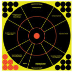 Birchwood Casey Shoot-N-C Reactive Target Paper 12" Circle Self-Adhesive Handgun Targets with Pasters 5 Pack 2 99007