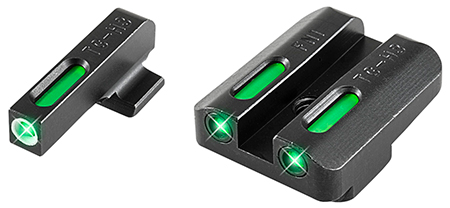 TruGlo TG13FN2A TFX Pro Sights for Handguns - Tritium & Fiber Optic Front & Rear Sights Black & Green