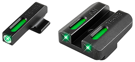 TruGlo TFX Handgun Sights for Glock 9mm/.40 - TG13FN3A Black Front Green Tritium & Fiber Optic White Outline Green Tritium & Fiber Optic Rear