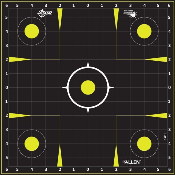 EZ Aim Allen Non-Adhesive 12.5-inch Splash Target Pad Black/Yellow 30-Pack