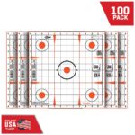Allen EZ Aim 12" Paper Targets Peel Away Grid Orange White 100 Pack 2 AN15333100