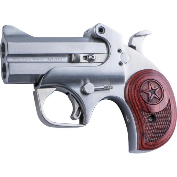 Bond Arms Texas Defender .357 Mag/.38 Spl/.45 LC/.410 Derringer Pistol 3" Barrel Silver Rosewood Grip