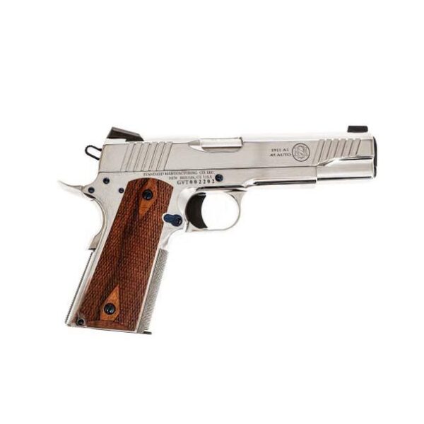 Nickel 1911 .45 ACP 8-Round 5-Inch Barrel Semi-Automatic Pistol