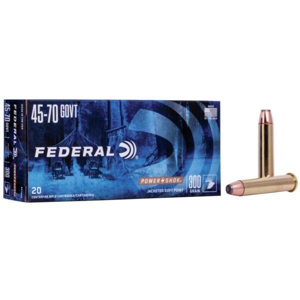 Federal .45-70 Government Power-Shok Rifle Ammo 300gr Soft Point 1850fps 20rds