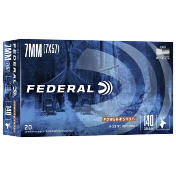 Federal 7mm Mauser 140gr Soft Point Power-Shok Rifle Ammo 2660fps 20rds