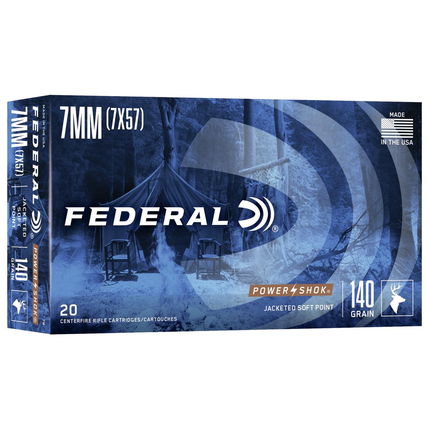 Federal 7mm Mauser 140gr Soft Point Power-Shok Rifle Ammo 2660fps 20rds 3 Federal 7mm Mauser 140gr Soft Point Power-Shok Rifle Ammo 2660fps 20rds