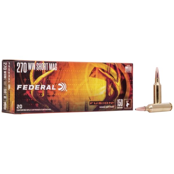 Federal Fusion 270 WSM Ammo 150 gr BTSP - 20 Rounds