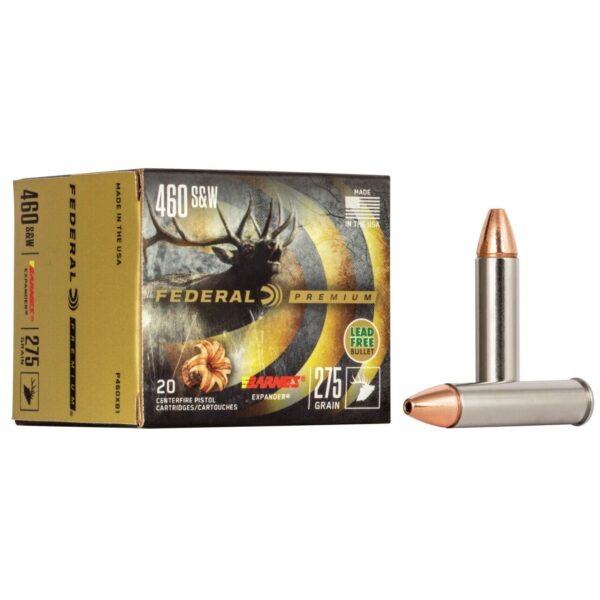 Smith & Wesson 460 Federal Premium Vital-Shok Handgun Ammo 275 gr Bonded Hollow Point 1800 fps 20 Rounds