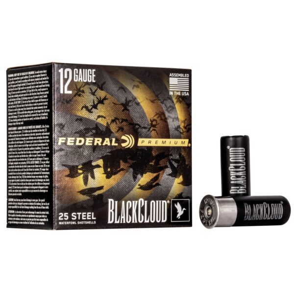 Federal Black Cloud FS Steel 12 Gauge 2-3/4 Inch 1-1/8 Ounce 1500 FPS #4 Shot 25 Rounds Shotshells