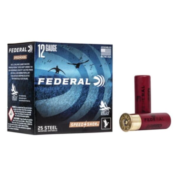 Federal 12 Gauge 3.5" 1550 fps T Shot 1-3/8oz Speed-Shok High Velocity Steel Shotshells 25 Pack