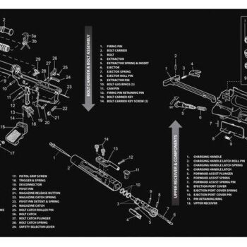 TEKMAT 12x36 Inch Rifle Gun Cleaning Mat for AR-10 .308 Model