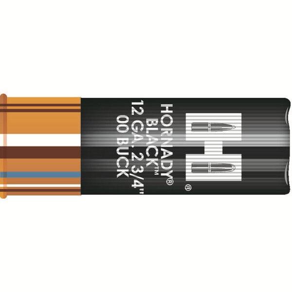 Hornady Black 12 Gauge 2-3/4 Inch 00 Buckshot Shotgun Shells 10 Round Box