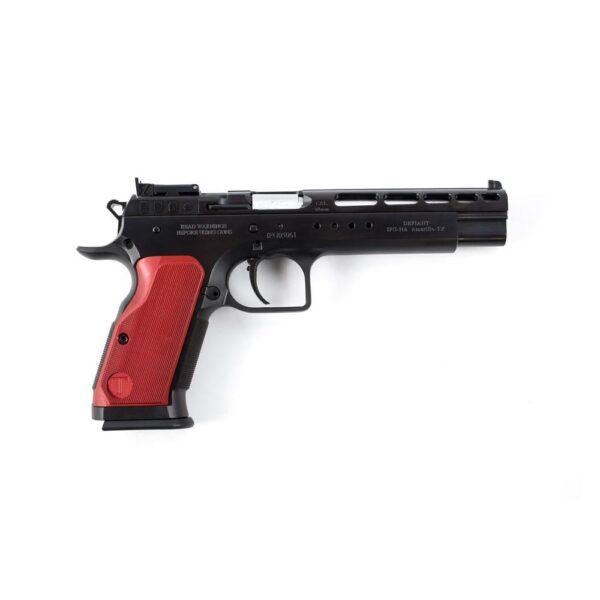 Tanfoglio Gold Match 10mm Semi-Automatic Pistol 6-Inch Barrel 13-Round Optic-Ready Red Grips