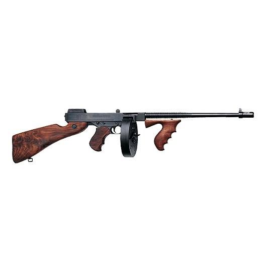 Thompson 1927A1 Carbine .45 Auto - 18" Barrel, Wood Stock, Includes 20-Round Stick and 50-Round Drum Magazines
